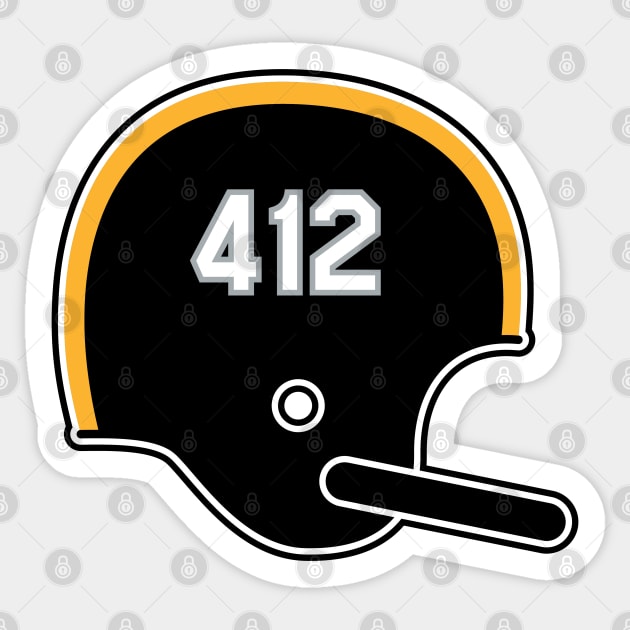 Pittsburgh Steelers 412 Helmet Sticker by Rad Love